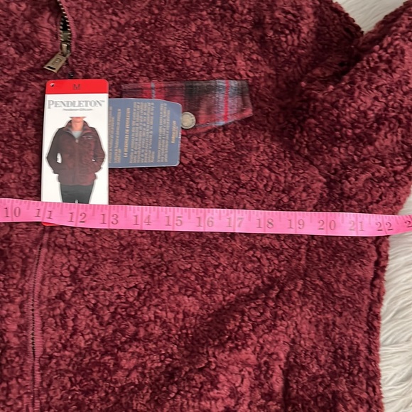 NWT Pendleton fuzzy full zip jacket size medium - Picture 10 of 11